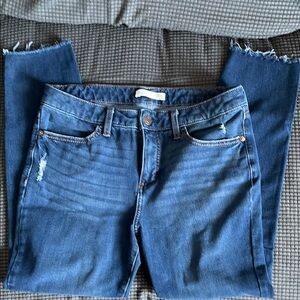 LC Lauren Conrad Distressed Blue Ankle Jeans